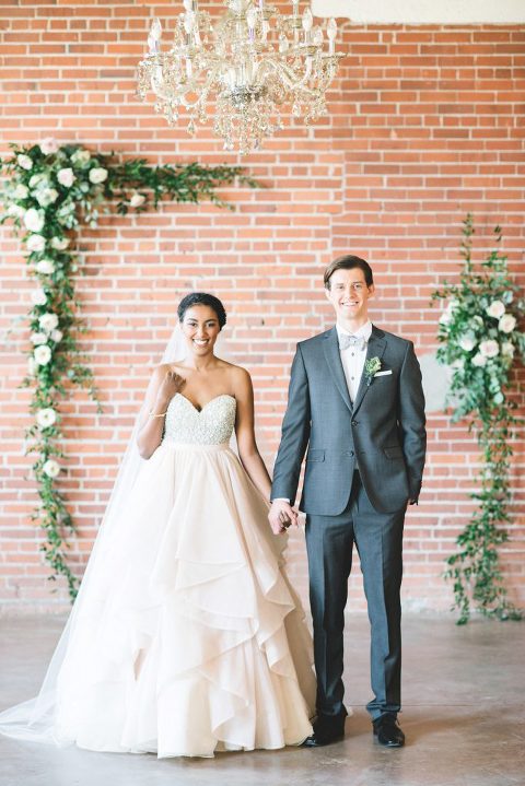 indoor wedding ceremony calgary_elegant white and green wedding